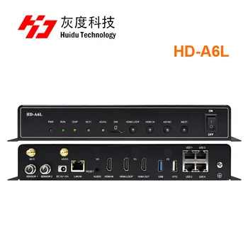 Синхронный и асинхронный светодиодный дисплей Huidu A6L, контроллер мультимедийного плеера, Обновленная версия HD A6