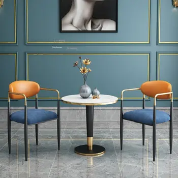 Кресло для переговоров для отдыха в современном отеле, Американские Легкие Обеденные стулья класса люкс, Обеденный стул Nordic Home Со спинкой, Кухонная мебель