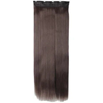 Модная прямая заколка длиной 30 см на всю голову, синтетическая заколка для наращивания вьющихся волос, 5 зажимов, 130 г в волосах, омбре из термостойкого волокна