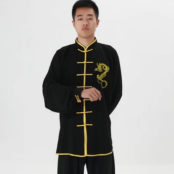 Униформа для боевых искусств, костюмы кунг-фу, одежда тайцзи с длинным рукавом, китайский традиционный народный тайцзи, Утренние прогулки на свежем воздухе.