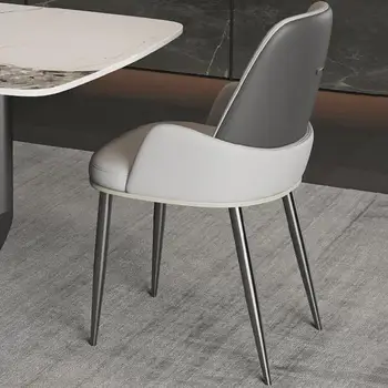Обеденный стул для ресторана Nordic, эргономичный акцент на кухне, современные металлические стулья, мебель для гостиной из прозрачного стекла Sillas De Oficina