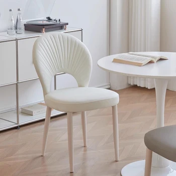 Белые обеденные стулья для гостиной, роскошные скандинавские Современные кожаные обеденные стулья, Эргономичная напольная гостиничная мебель Sedie Pranzo Moderne