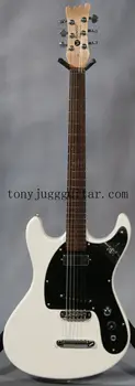 Rhxflame Ventures Johnny Ramone Mosrite Mark II Роскошная Белая гитара Tune-A-Matic & Stop Tailpiece, Мини-Звукосниматель для грифа Хамбакера