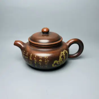 Китайский глиняный чайник Yixing Zisha Antique Zen Heart Pot Liu Hongfen 200 мл