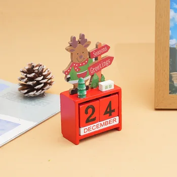 1 шт. Рождественский деревянный Адвент-календарь, Веселые Рождественские украшения для дома на 2024 год, принадлежности для украшения новогоднего стола, подарки для детей