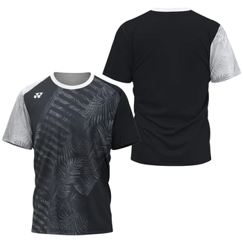 Мужская быстросохнущая футболка для бадминтона, теннисная футболка для настольного тенниса, освежающая футболка для фитнеса, топ оверсайз