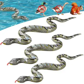 Надувная змея, поддельная Змея, поплавки для бассейна с животными, надувные змеи для моделирования садового бассейна, Надувная змея, хитрая водная игрушка