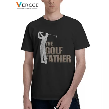 Забавная футболка для гольфа The GolfFather Хлопковые футболки высокого качества Уникальная одежда Мужские женские футболки Идея подарка
