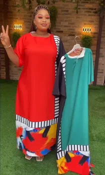Африканские платья для женщин, большие размеры, макси-халат Boubou, осенняя мусульманская одежда в стиле дашики, абая, Анкара, африканская одежда, наряды