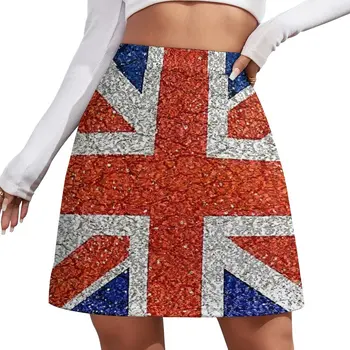Женская мини-юбка в стиле гранж с флагом Англии, женская юбка, летние наряды для женщин 2023, короткие женские юбки