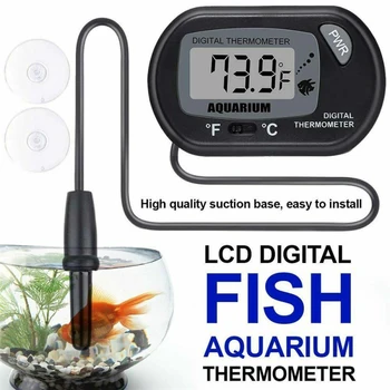 + 70 ℃ Цифровой термометр для аквариумных рыбок с присоской Датчик температуры Метр Тестер Измерение термометра