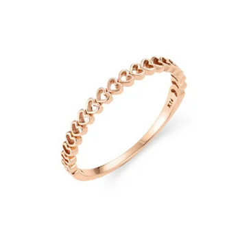 Хит продаж 2023 года, полое кольцо в форме сердца из стерлингового серебра S925 пробы в Европе и Америке, легкое роскошное модное простое женское кольцо