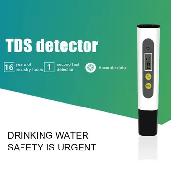 Цифровая ручка-тестер качества воды TDS для проверки показаний счетчика в бассейне 0-9990 промилле