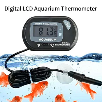 Чашка для измерения рыб с отсосом аквариумной температуры с датчиком Цифровой датчик аквариума Термометр Водонепроницаемый Инструментальный зонд