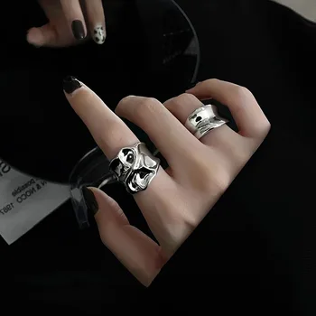 Минималистичное кольцо из серебра 925 пробы для женщин, модные креативные нерегулярные геометрические Эстетические открытые кольца, ювелирный подарок на День рождения
