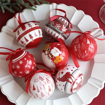Рождественская елка, подвесной пенопластовый шар, круглые декоративные шарики, подвески, Санта-Клаус, Снеговик, автомобиль, домашний Рождественский Новогодний декор, поставка