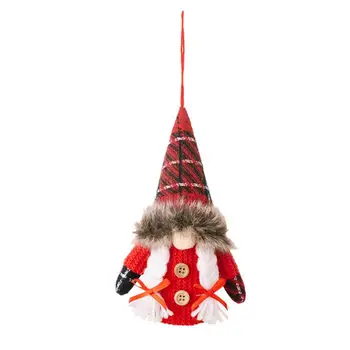 Рождественский орнамент, Рождественские украшения, Очаровательная рождественская кукла-гном, Светящаяся плюшевая игрушка-карлик для украшения дома под Рождественскую елку