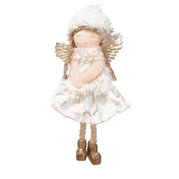 Рождественские украшения для кукол-ангелов 2023, Рождественская елка, подвесной кулон, Плюшевый декор для стола, подарок для детей, украшения для дома 15x8x4cm