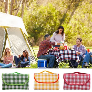 Складной коврик для пикника на открытом воздухе, водонепроницаемая ткань Оксфорд, палатка, одеяло, влагостойкий, утолщенный, легкий для путешествий на открытом воздухе