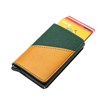 Изготовленный на заказ держатель кредитной карты, мужские кошельки с Rfid-защитой, минималистичный кошелек из черной кожи из углеродного волокна, мужской подарочный персонализированный кошелек для карт