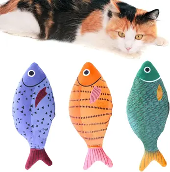 Игрушки из кошачьей мяты для домашних кошек | Плюшевая рыбка, игрушка для котенка, Интерактивная игрушка для котенка с начинкой из кошачьей мяты, Мягкая звучащая игрушка для домашних животных