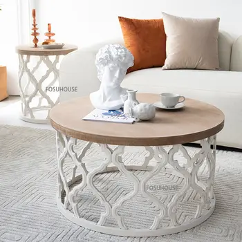 Журнальный столик из массива дерева в скандинавском стиле для домашней мебели для гостиной, диван-приставной столик для маленькой квартиры, маленькие журнальные столики в стиле ретро