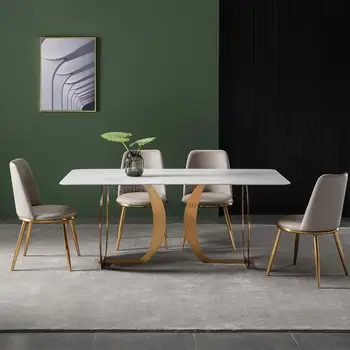 Современные обеденные столы из нержавеющей стали в итальянском стиле, небольшой дизайн-отель, бассейн, Роскошная кухонная мебель Mesa