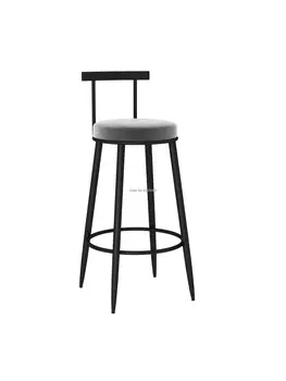 Скандинавский легкий роскошный барный стул с сеткой, красный барный стул с бытовой спинкой, модный современный высокий стул, стул кассира на стойке регистрации