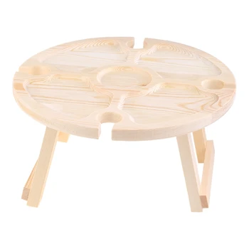 Складной стол для путешествий на открытом воздухе, деревянный напольный складной стол
