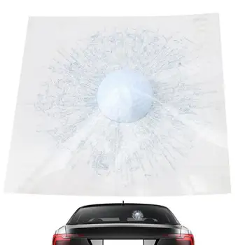 Наклейка на окно автомобиля с разбитым стеклом, 3D Хитрая имитация ударов мяча, наклейка для автомобилей, Виниловая наклейка, водонепроницаемая наклейка на автомобиль