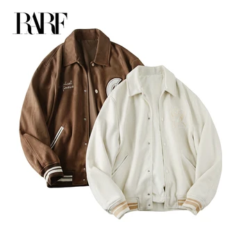 RARF мужская 2023 новая американская винтажная замшевая бейсбольная одежда куртка-авиатор, пальто, мужской топ