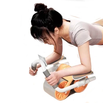 Колесо для пресса Автоматическая тренировка мышц Отскока Бытовой женский тренажер для плоской поддержки Отжиманий на животе