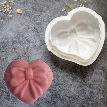 Силиконовая форма для шоколадного мусса Bowknot Love, Форма для мыла ручной работы, Инструменты для украшения торта, Кухонные Формы для выпечки