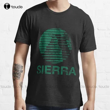 Потертая футболка Sierra, новая футболка, модный дизайн, повседневные футболки, топы, одежда для хипстеров, простые повседневные футболки Vintag на открытом воздухе