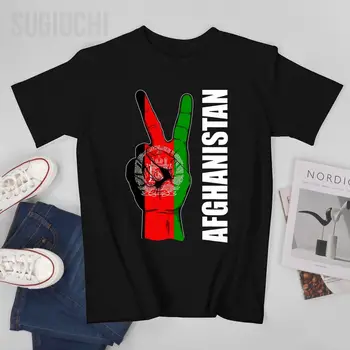 Мужская винтажная футболка с флагом Афганистана, футболки с круглым вырезом, женские футболки из 100% хлопка для мальчиков, короткая футболка Унисекс на все сезоны