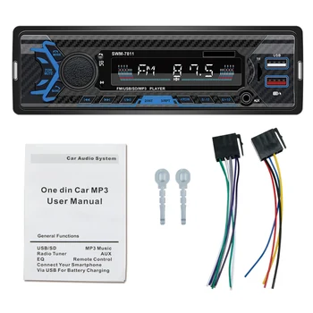 Автомобильный стереозвук 1 DIN Автомобильный Bluetooth с USB-картой USB/SD/AUX FM MP3-плеер Тип ПК: ISO-7811