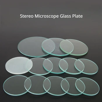 Стеклянная пластина стереомикроскопа 80-262 мм, круглая прозрачная стеклянная панель для основания стереомикроскопа, рабочая площадка