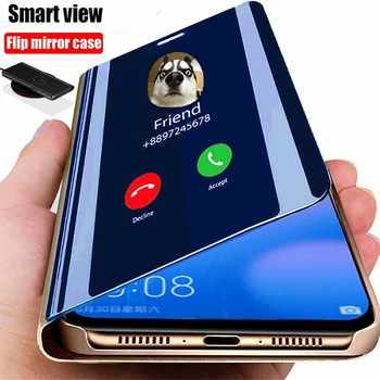 Умный Зеркальный Чехол для телефона Samsung Galaxy A14 A13 A23 A54 A22 A53 A32 A52 A72 A51 A71 A50 A70 A33 A73 A21S A7 A6 A8 2018 Чехол