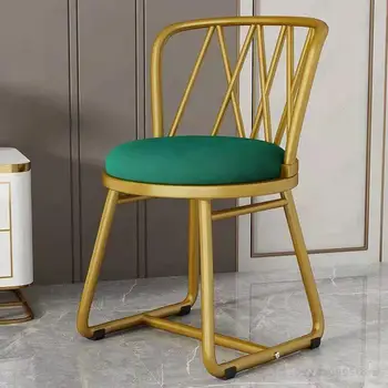 Белые Современные обеденные стулья Дизайнерский Домашний Роскошный Офисный стул-трон Компьютерные кресла для спальни Salle Manger Мебель для дома T50CY