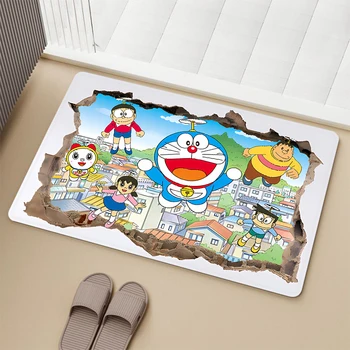 Коврик Doraemon Welcome, Моющийся нескользящий кухонный коврик, Изготовленные на заказ коврики, коврик для входной двери, коврики для ванной, Домашние ковры, ковер для гостиной